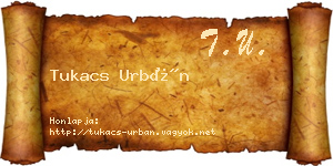 Tukacs Urbán névjegykártya